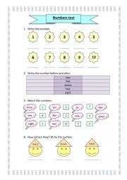 numbers test