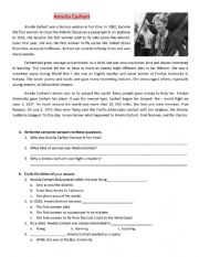 English Worksheet: Amelia Earhart