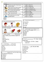 English worksheet: personal features