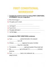 English Worksheet: FIRST CONDITIONAL 