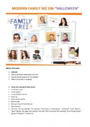 English Worksheet: Modern Family S02 E06 Halloween