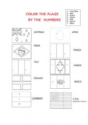 English Worksheet: Flags