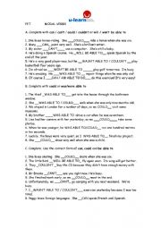 English Worksheet: Modal Verbs 