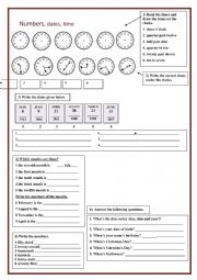 Number, dates and time