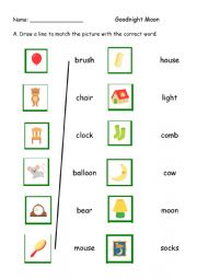 Goodnight Moon Matching Activity