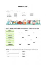 English Worksheet: Containers