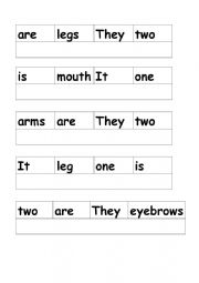 English Worksheet: Unscramble