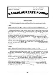 Bac Forum   Language tasks