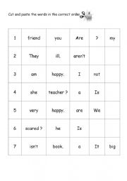 English Worksheet: Cut and paste