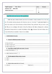English Worksheet: quiz