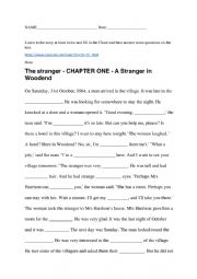 English Worksheet: The Stranger Listening Assessment 1