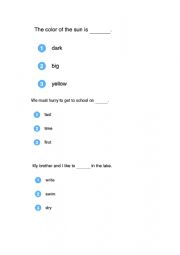 English Worksheet: reading test