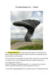 English Worksheet: The Singing Ringing Tree