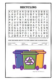 RECYCLING WORDSEARCH