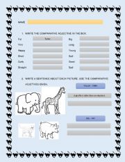 English Worksheet: Comparative adjective
