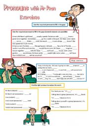 Pronouns exercises with Mr Bean