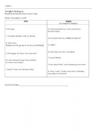 English Worksheet: tangled phonecall 6 grad