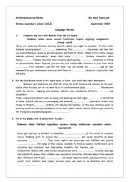 English Worksheet: bac vocabulary review (education)