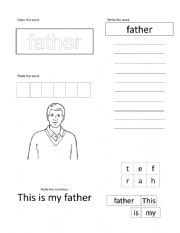 English Worksheet: Father