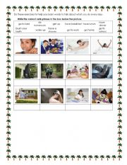 English Worksheet: Daily Routines01