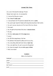 English Worksheet: Listening Task_Colours