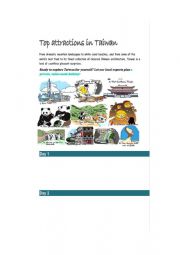 English Worksheet: travel plan