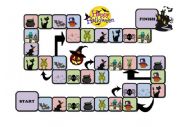 English Worksheet: Halloween vocabulary board game