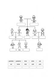 English Worksheet: Family tree