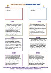 English Worksheet: Technical Problems Role Play Cards and Modal Verbs of Probability 