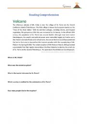 Reading comprehension Volcanoes