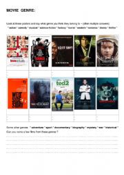 English Worksheet: Movie genre 