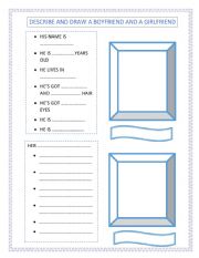 English Worksheet: DESCRIBE TWO FRIENDS