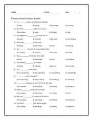 English Worksheet: Present Continuous