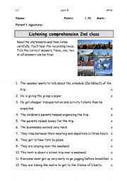 Listening Comprehension Test