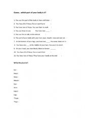 English Worksheet: Guess wich part of the body