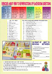 VERB TO BE & GIVING DIRECTIONS & PREPOSITIONS OF PLACE