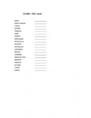 English Worksheet: UNSCRAMBLED WORDS