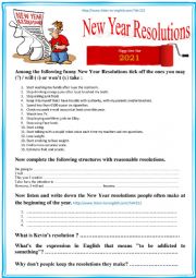 English Worksheet: Listening NEW YEARS RESOLUTIONS (multi-activity) Debating - listening