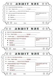 English Worksheet: Grammar Timeline 