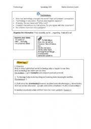 English Worksheet: Technology writing