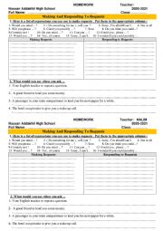 English Worksheet: How to Make Requests