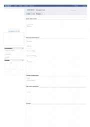 English Worksheet: Facebook profile