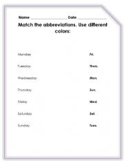 English Worksheet: Abbreviations 