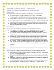 Morphology - Inflection task