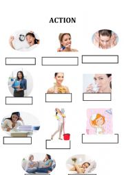 English Worksheet: action verb