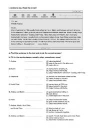 English Worksheet: Adverbs of frequency