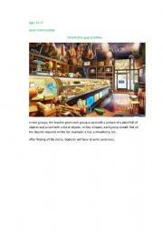 English Worksheet: Game with workcard