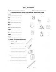 English Worksheet: Revision for Kids