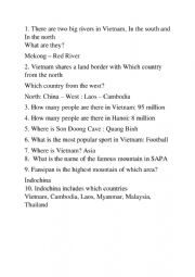 English Worksheet: Quiz about Viet Nam