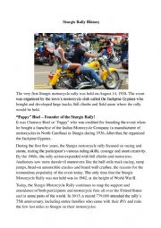 English Worksheet: Sturgis Motorcycle Rally